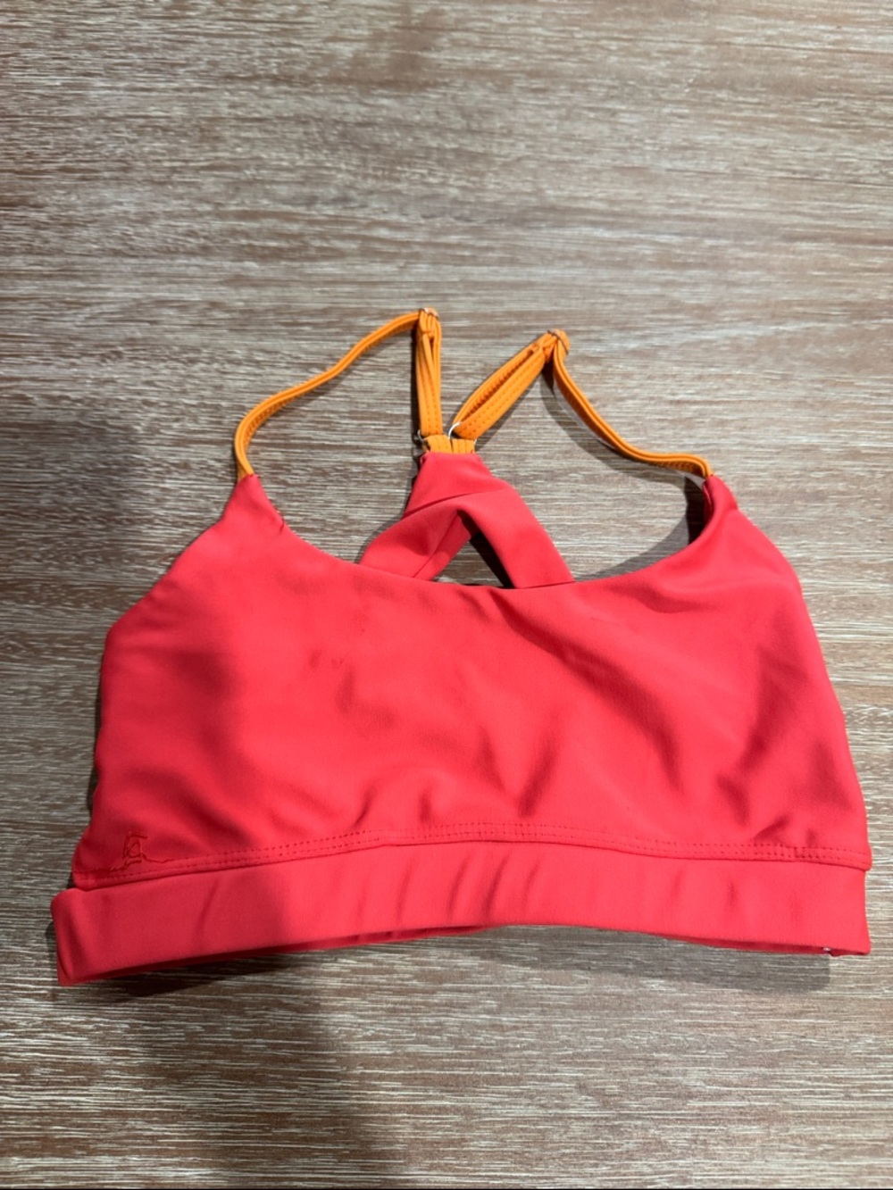 Women’s Coral/Red Dance Top with Orange Straps